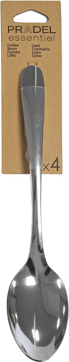 Set Lepels Pradel Essentiel Ondine Staal Metaal 18 Cm (4 Stuks)
