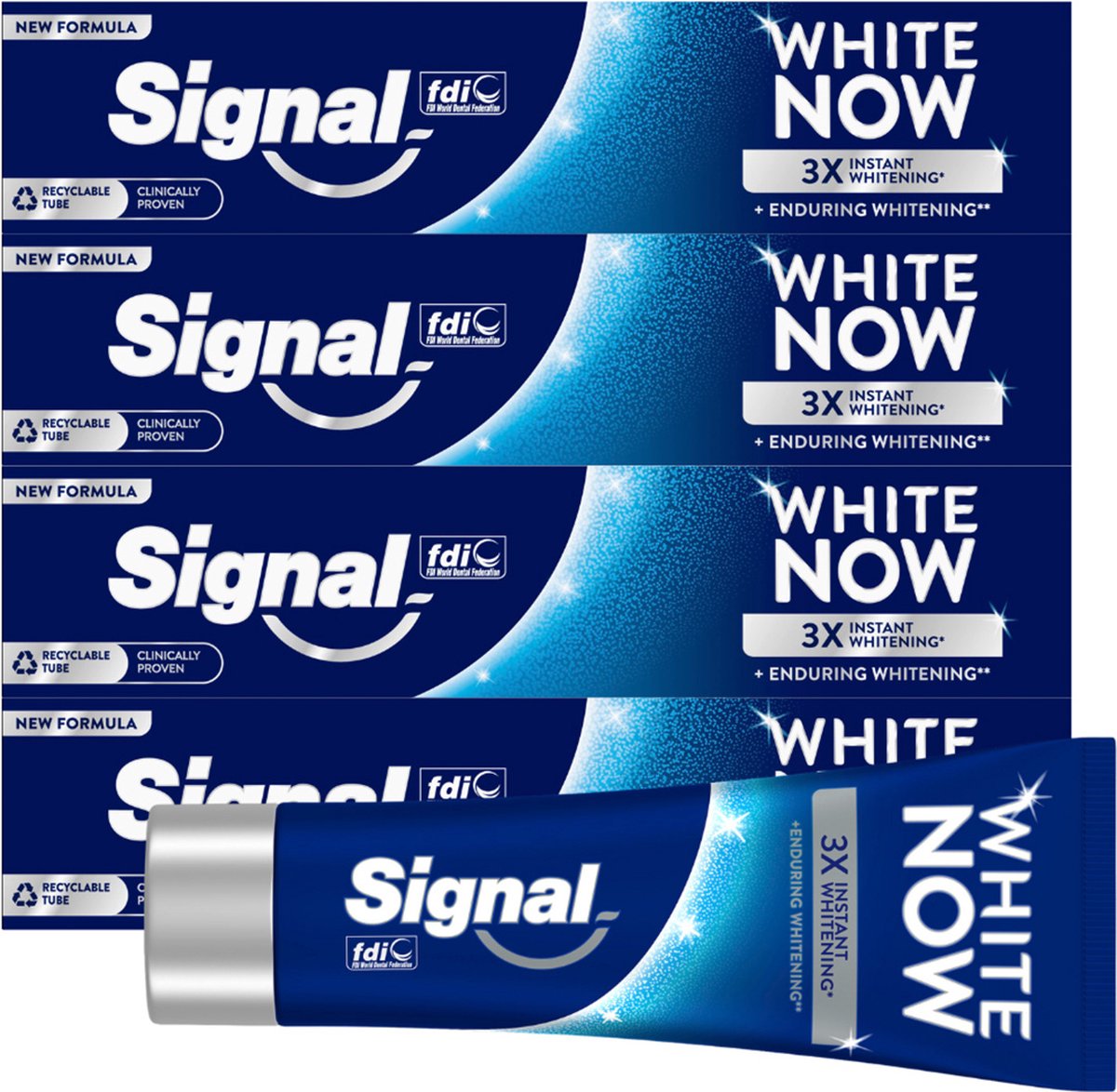 Signal - White Now - Original Tandpasta - 4 x 75 ml - Voordeelverpakking
