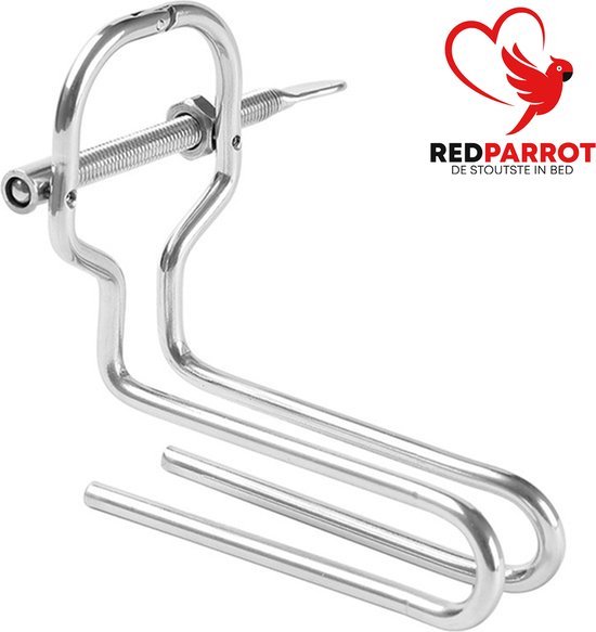 Dilatateur de spéculum anal Mega - Écarteur anal et vaginal - Dilatateur réglable - Civière de fisting Mega - Acier inoxydable - Vis à pouce