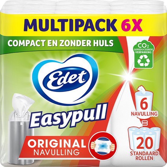 Edet Easypull Original Navulrol - 6 stuks