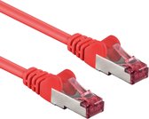 S/FTP CAT6A 10 Gigabit Netwerkkabel - CU - 0,5 meter - Rood