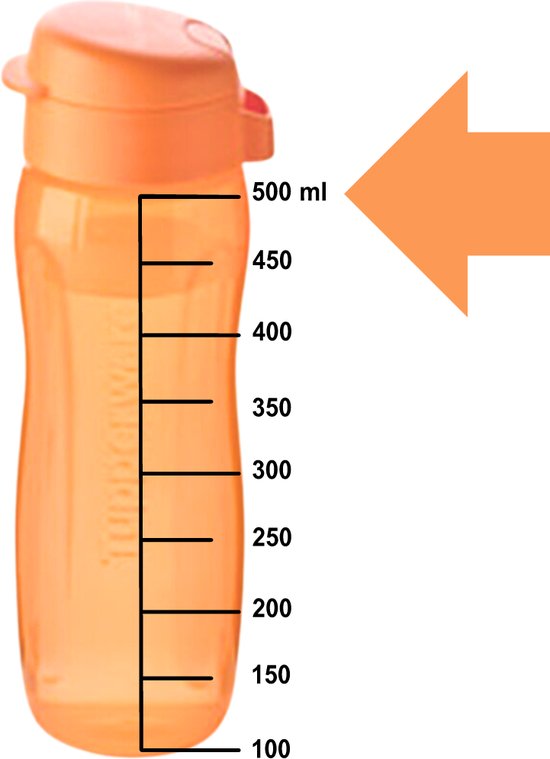 Tupperware eco fles plus 1 Liter ijsblauw (sportdop) nieuw model