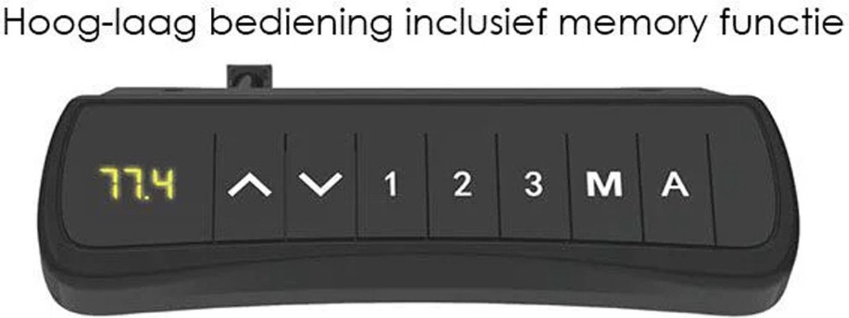 Zit-sta bureau elektrisch verstelbaar - MRC PRO SOLID NEN-EN 527 | 180 x 80 cm | Frame wit - blad robuust eiken | memory functie met USB | 200kg draagvermogen thumbnail 6