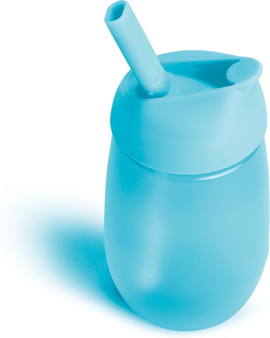 Munchkin Simple Clean Rietjesbeker - Eenvoudig te reinigen - Antilek - Vaatwasser bestendig - Vanaf 12 maanden - Blauw - Munchkin