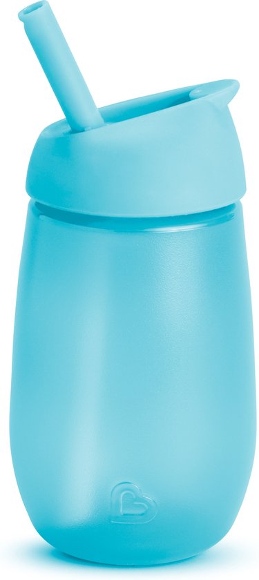Munchkin Simple Clean Rietjesbeker - Eenvoudig te reinigen - Antilek - Vaatwasser bestendig - Vanaf 12 maanden - Blauw - Munchkin