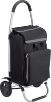 Bol.com Meister 6816800 Boodschappentrolley 54 liter extra grote banden met koelvak afneembare en regenbestendige tas ophanging ... aanbieding