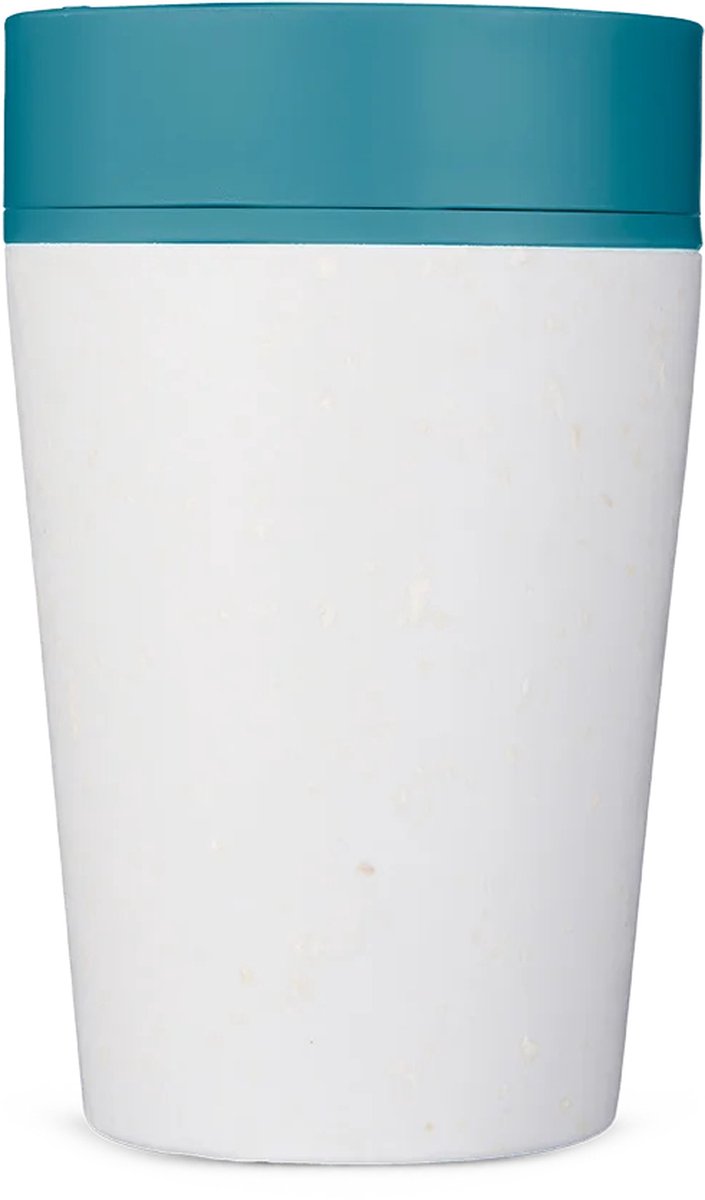 Circular&Co. Reusable Coffee Cup 8oz/227 ml Chalk and Aquamarine Green
