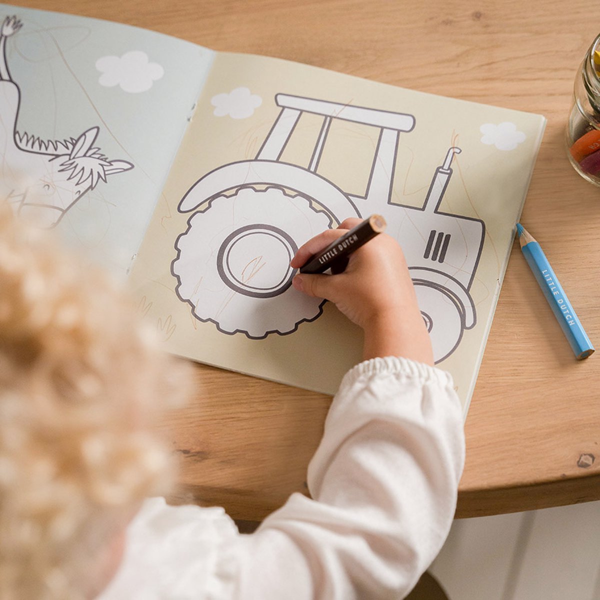 Little Dutch kleurboek Little Farm - Sketch & colour - kleurboek - tekenen - educatief — afbeelding 3