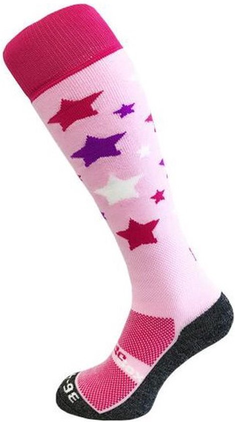 WeirdoSox Stars Chaussettes de sport rose/violet, chaussettes de hockey, chaussettes de football - Taille 28/30