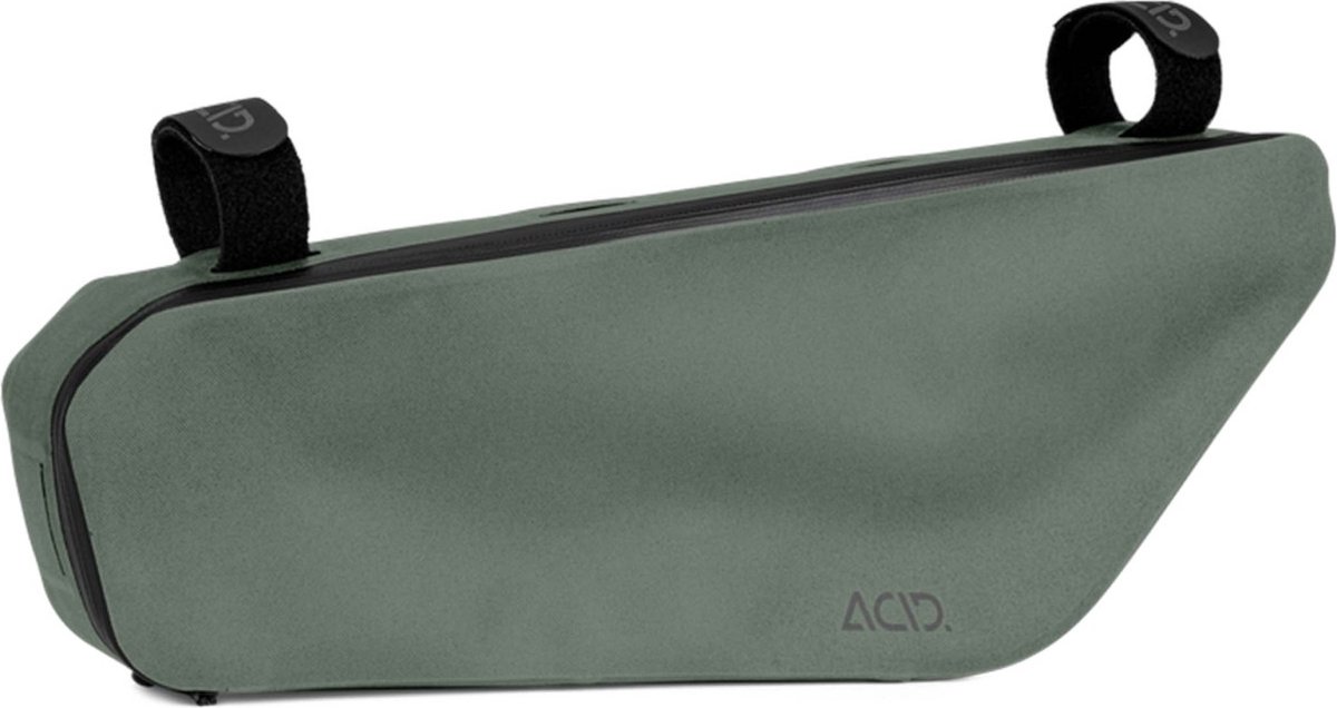 ACID PRO 4 fietsframetas - Waterdicht - 4 Liter - 49 cm - Universeel - Fietsaccessoires - Reflecterende Details - Slijtvast - Meerdere vakken - Olijf groen