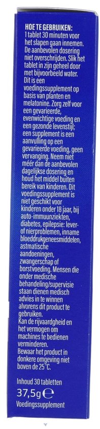 Gedetailleerde productinformatie op de zijkant van de verpakking, met gebruiksaanwijzing.