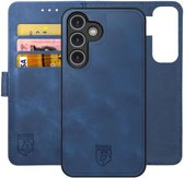 Rosso Element Uitneembaar 2-in-1 Hoesje Geschikt voor Samsung Galaxy S24 Plus | Luxe Portemonnee | Back Cover en Book Case | Pasjeshouder | Blauw