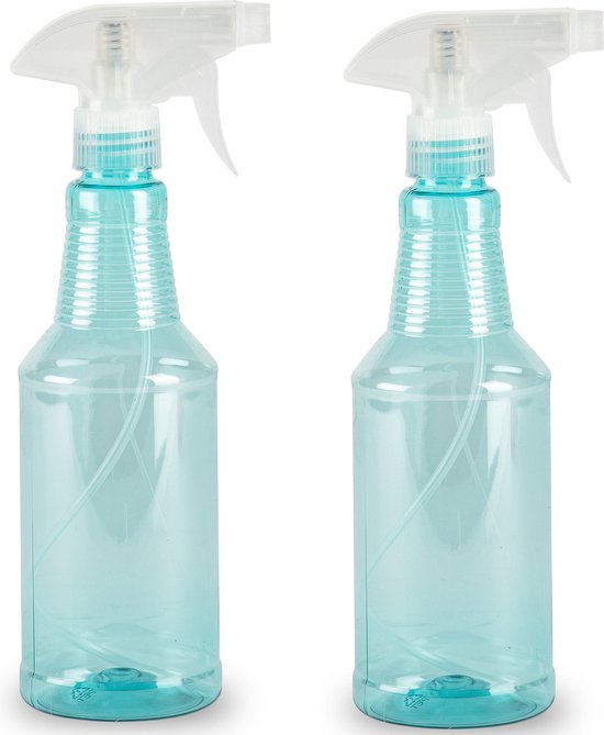 Relaxdays plantenspuit glas, set van 4, 250 ml, nevel, straal, kappersspuit haar, schoonmaken, spuitfles, bruin-zwart