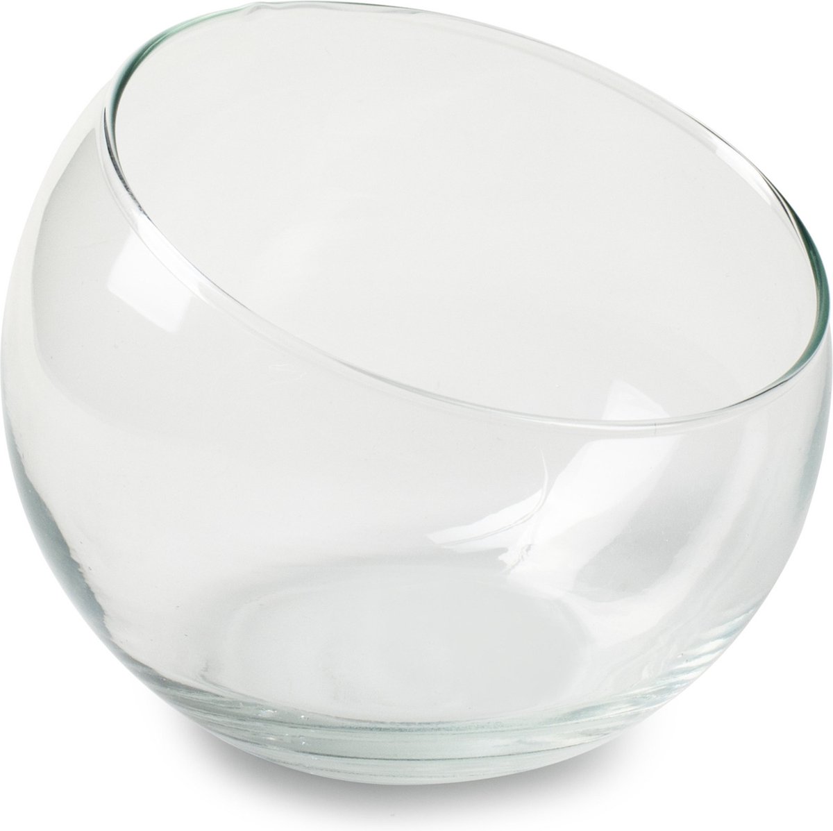 Jodeco Bloemenvaas Bobby - helder transparant - glas - 12,5 x 10 cm - bol vaas/schaal