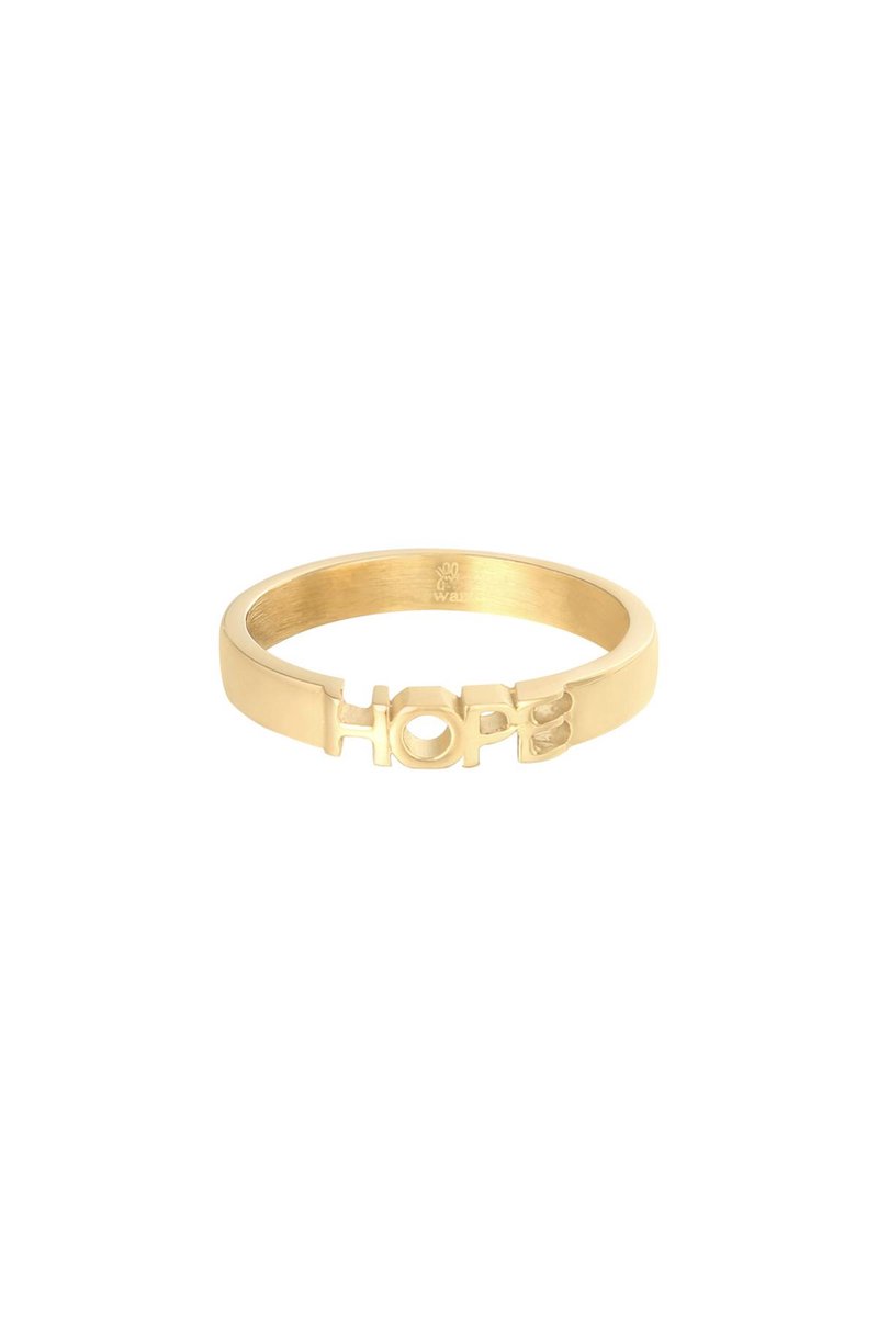 Ring Hope Goud Stainless Steel 16