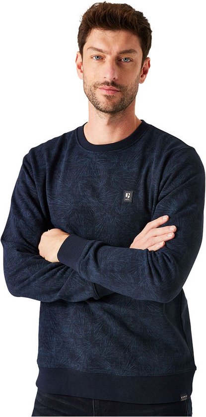 GARCIA Heren Sweater Blauw - Maat XL