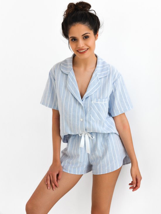 Sensis Pyjama Femme Adultes | Pantalon court à manches courtes | Katoen Viscose | Pyjama short Mesdames | Alicia 42 / XL