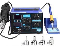 Uten Soldeerstations 862D+ - Soldeerstation Digitaal - 720 W - Heteluchtpistool - 100 ~ 480°c - Voor Smd Componentennenten
