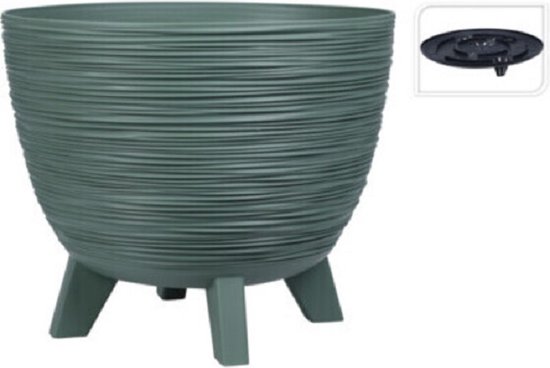 BLOEMPOT OP POTEN 395XH320MM blauw