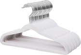 35 cm fluwelen kleerhangers voor kinderen, ultradunne kinderkleerhangers met 360° draaibare haak, antislip vilten hangers voor jongeren, robuust en duurzaam (32 stuks, wit)