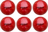 Scoop Astro Hockeybal - Standard - Red Glitter - Set van 6