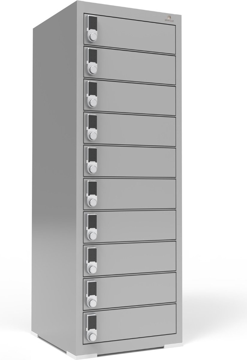 Laadlocker BR10DCS voor 10 apparaten - digitaal codeslot