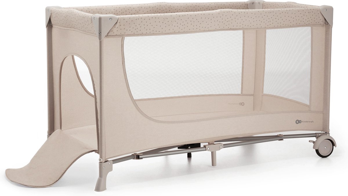 Kinderkraft JOY 2 - Reisbed 2-in-1 - Voor baby's tot 15 kg - Snel en eenvoudig inklapbaar - Beige thumbnail 3
