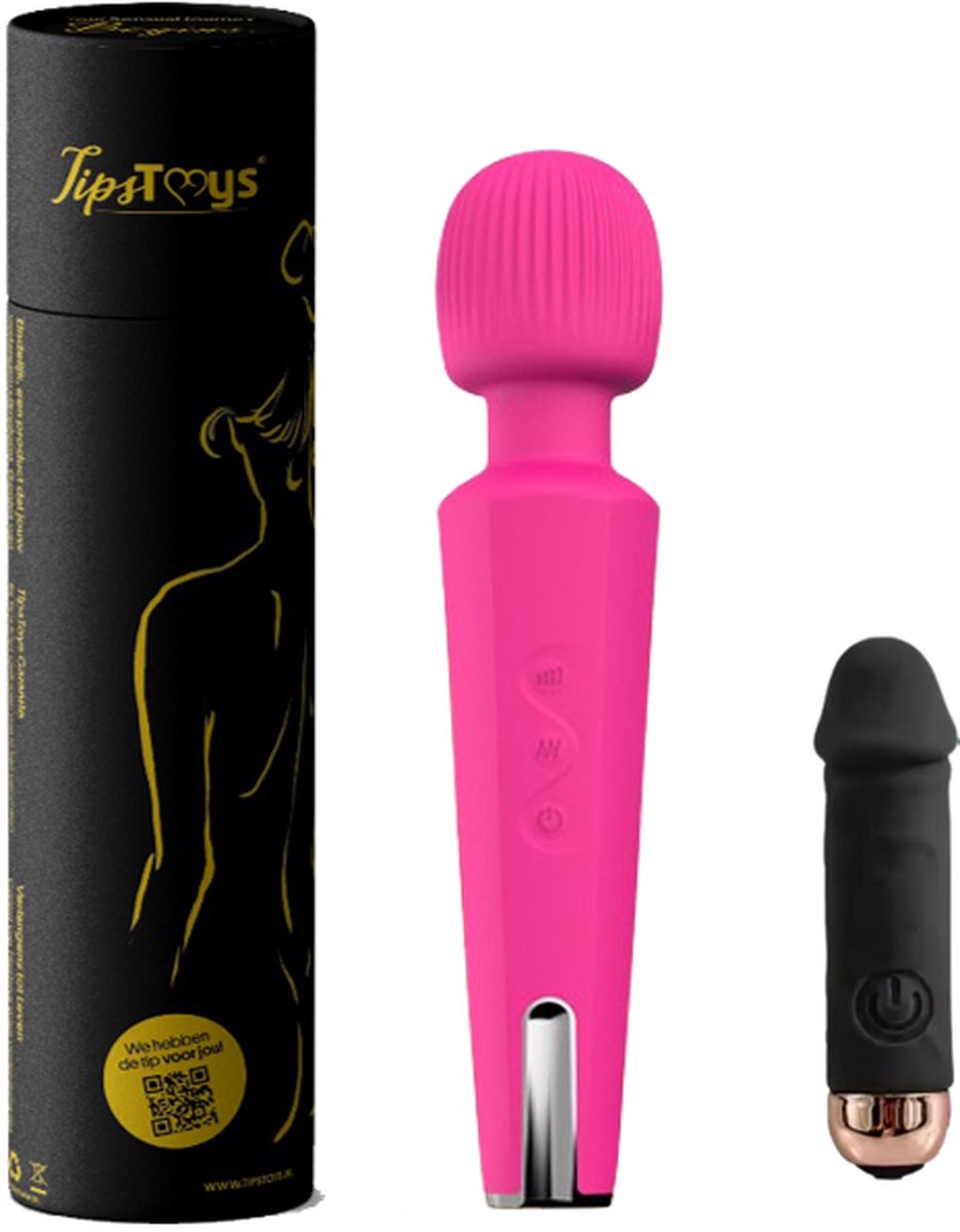 Goedkoopste TipsToys Vibrators Wand Massager - Vibrator voor Vrouwen - Dildos Seksspeeltjes voor Koppels Roze