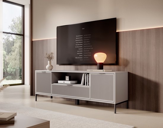 Meubella - TV-Meubel Lund - Beige - 165 cm