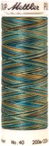 Amann Polysheen multi nr.40 BORDUURGAREN 2 ROLLETJES x 200m - 9978. Groen, Blauw, Bruin