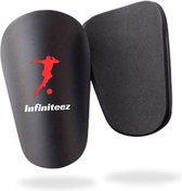 Infiniteez - Mini Scheenbeschermers voetbal - Ultra Light - One Size - 10x6cm - Mini Shinpads - Scheenbeschermers - Zwart