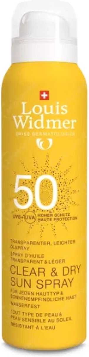 Goedkoopste Louis Widmer Zonnebescherming Clear & Dry Sun Spray SPF50 ZP 200ml