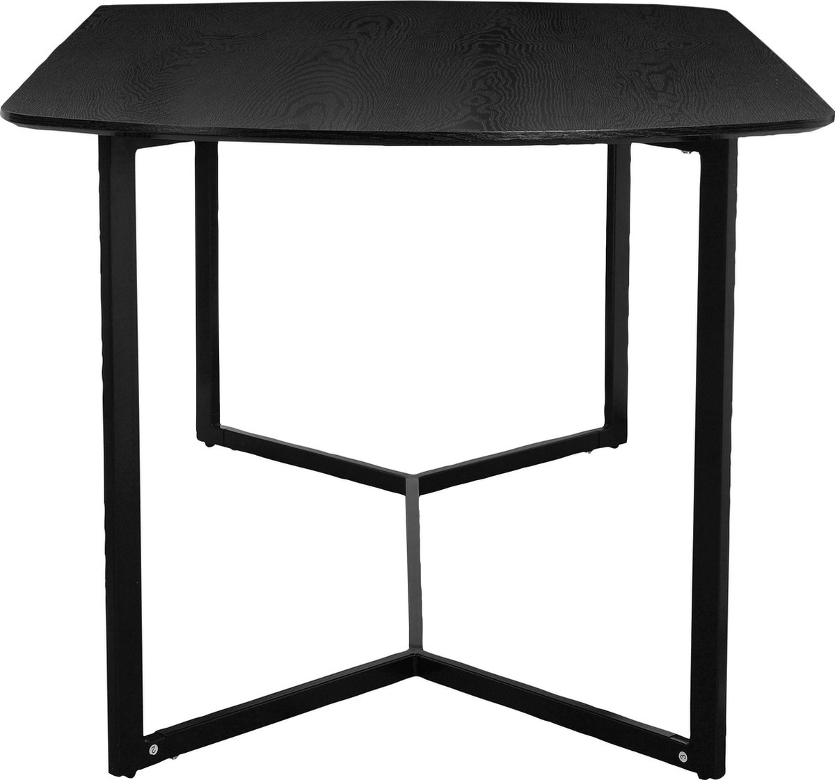 Notio Living Levi-Eettafel 140 cm - 6 zitplaatsen- in zwart - MDF