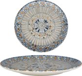 Assiette Plate Bonna - Mosaic Luca - Porcelaine - 27 cm - lot de 6