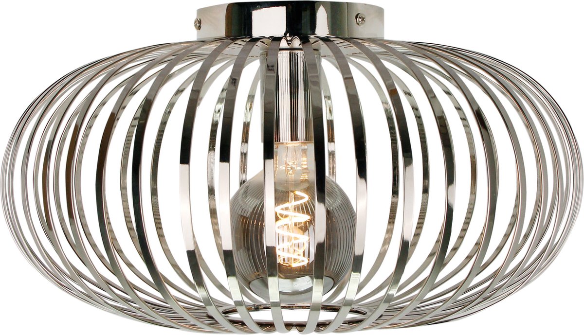 Chericoni Curvato plafondlamp - 1 lichts - Ø40cm - E27 - Chroom