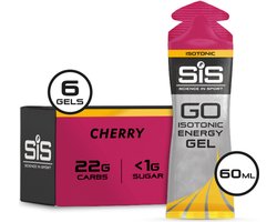 foto van Science in Sport - SiS Go Isotonic Energygel - Energie gel - Isotone Sportgel - Cherry Smaak - 6 x 60ml