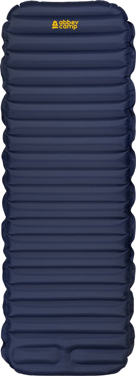 Abbey Camp Opblaasbare Slaapmaat - 195 x 70 x 9 cm - Blauw/Grijs van Abbey Camp — afbeelding 4
