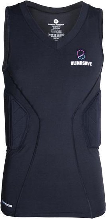 Blindsave Padded Compressie Shirt - Zwart - Maat S