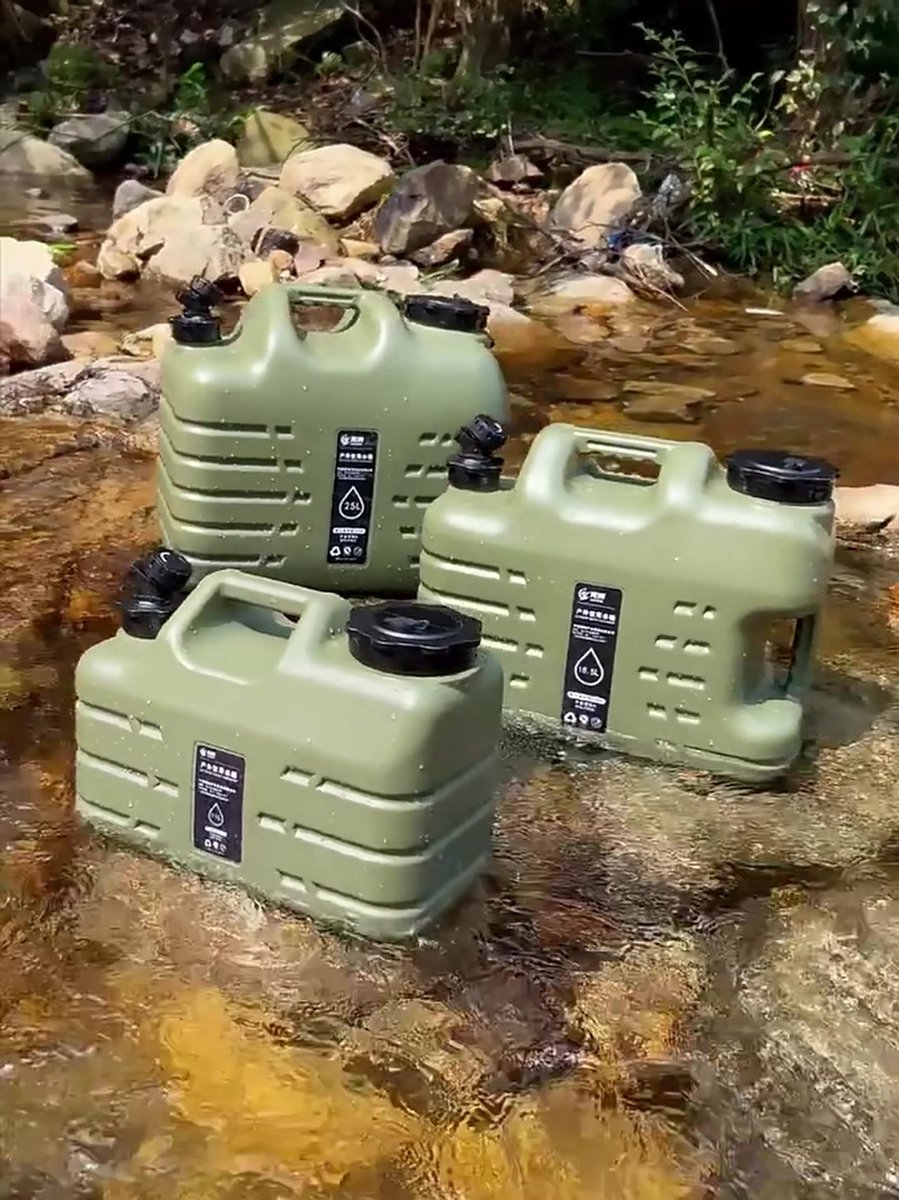 Acheter Seau de camping 10 L avec grande capacité de stockage d'eau et robinet amovible, sans fuite, pour pique-nique, randonnée, sac d'eau portable pour camping