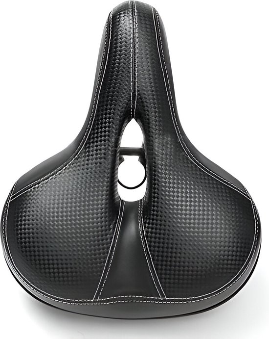 Tapis De Selle Vélo Extra Confort – Double Ressort – Large Et Rembourré – Noir