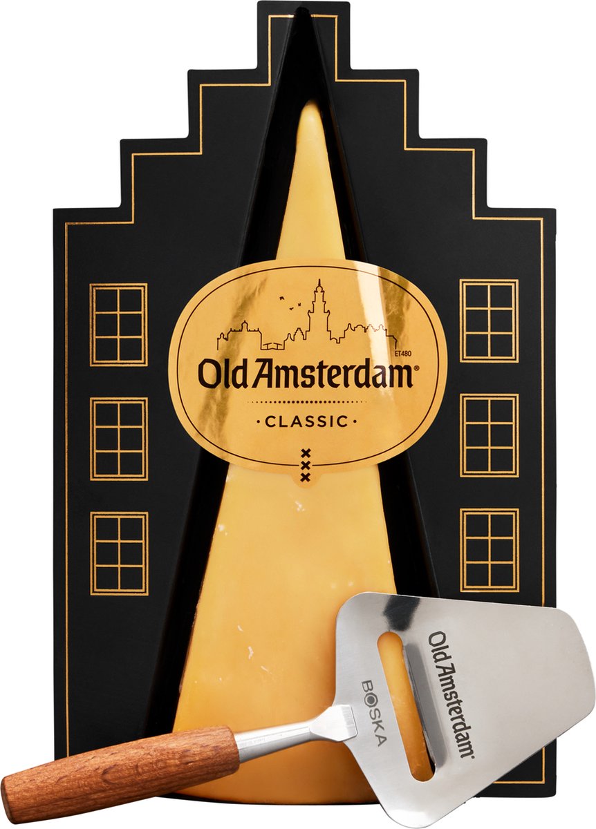 Old Amsterdam Vintage met Kaasschaaf – Kaascadeau Set 300g met Mini Schaaf – Borrelpakket