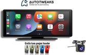 AutoTweaks - Système de navigation automobile - 10 pouces - Dashcam intégrée - Apple Carplay et Android Auto - Caméra de recul incluse - Nouveau 2024