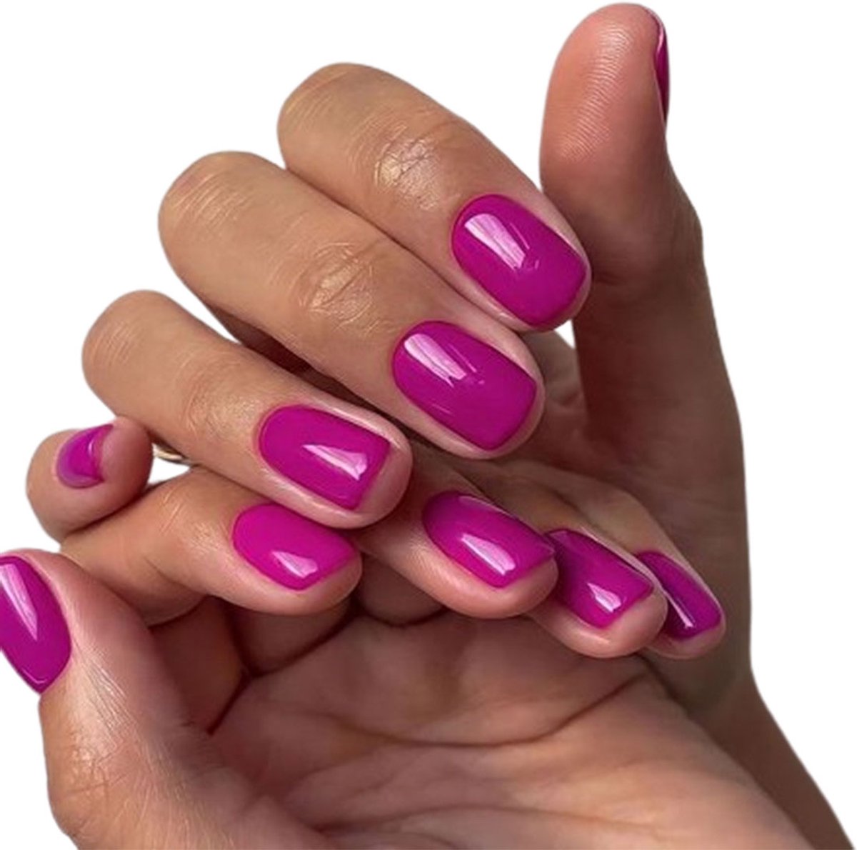 Goedkoopste Nepnagels met Lijm - Nepnagels Paars - Paars - Kort - Square - Press on Nails - Zelfklevend - Plaknagels Paars - Kunstnagels - Plak Nagels - Inclusief Nagellijm