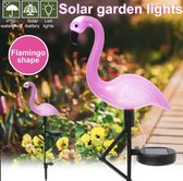 Digiplus LED Flamingo - Solar Tuinverlichting- Waterdichte Flamingo - Sfeerverlichting - Tuinfeest - Prikspots - Buitenverlichting op zonne-energie -