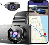 AZDome M63 Lite Dual Dashcam - Résolution Ultra 4k - Wifi - GPS - Mode stationnement - Dashcam avant et arrière - Dashcam pour voiture - Incl. Micro SD de 64 Go