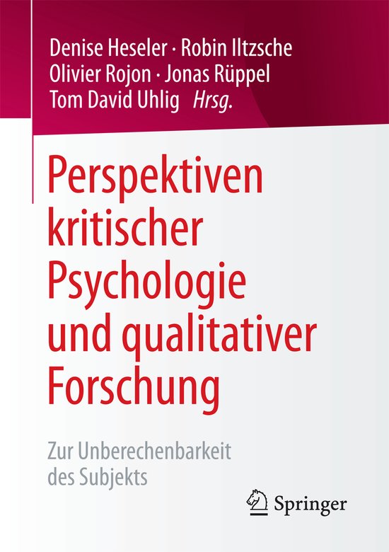 Perspektiven kritischer Psychologie und qualitativer Forschu ... - cover