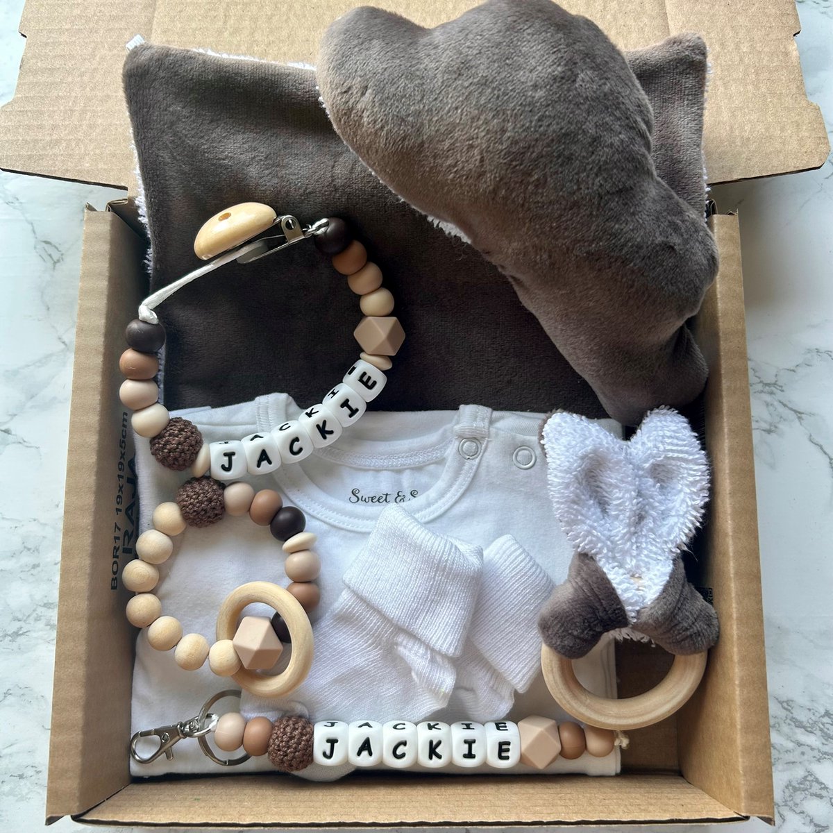 Goedkoopste Giftset babypakket-nude-gepersonaliseerd-verschillende maten