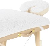 ZenGrowth® Fluffy Fleece Hoeslaken Set met Hoofdsteunhoesje Wit – Standaard - Massagetafel Hoeslaken – Hygiënisch - Geschikt voor meerdere massagetafels – Extra comfort