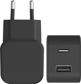 Adaptateur chargeur USB C Prise USB 25W - Chargeur - Chargeur rapide - Universel - Zwart