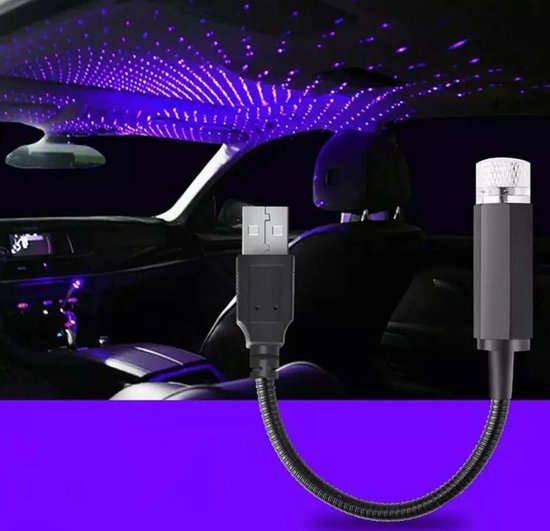LED Ster Nachtlicht - Galaxy Sterrenhemel Projector Lamp - USB - Blauw/paars